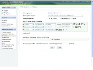 Creating IP Group for branch office monitoring