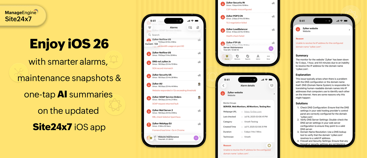 Site24x7 update for iOS 26 offers smoother and better IT observability