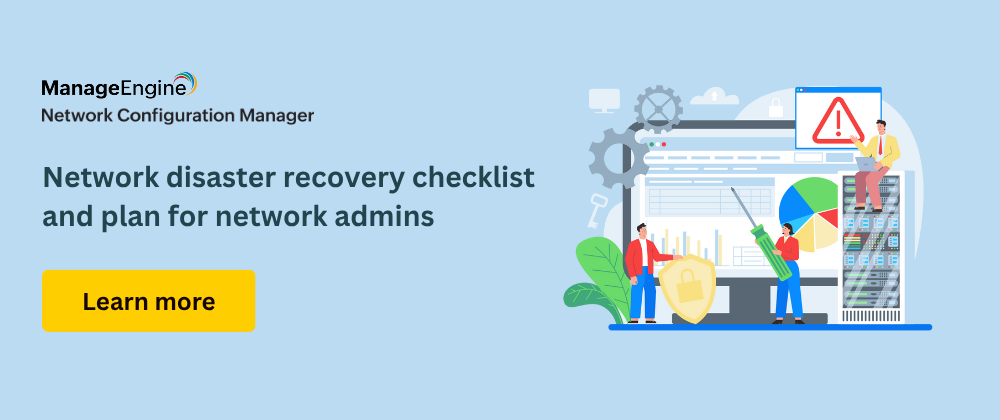 Network disaster recovery plan