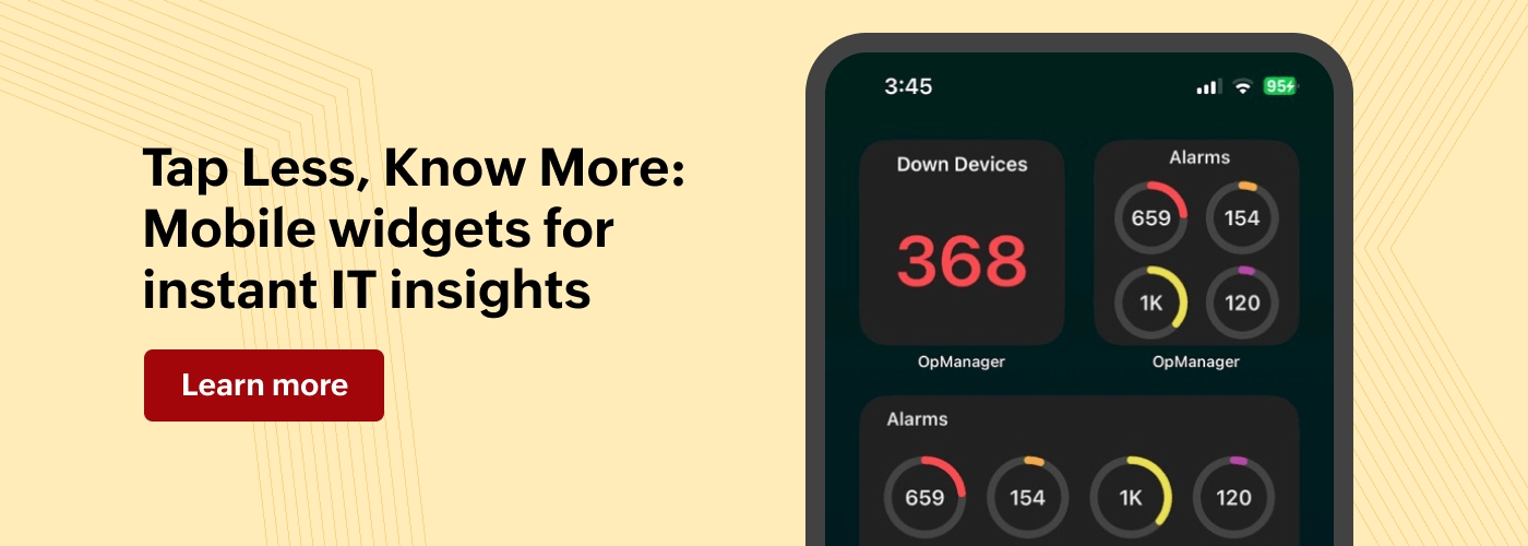 Mobile App Widgets- OpManager