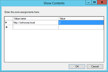 ie zone assignment registry