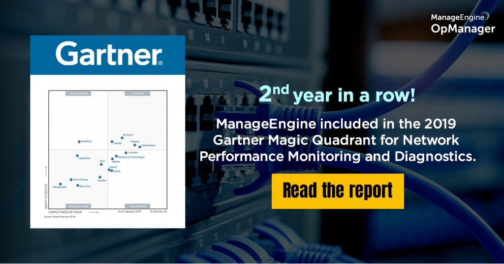 2nd year in a row Gartner recognizes ManageEngine in its Magic