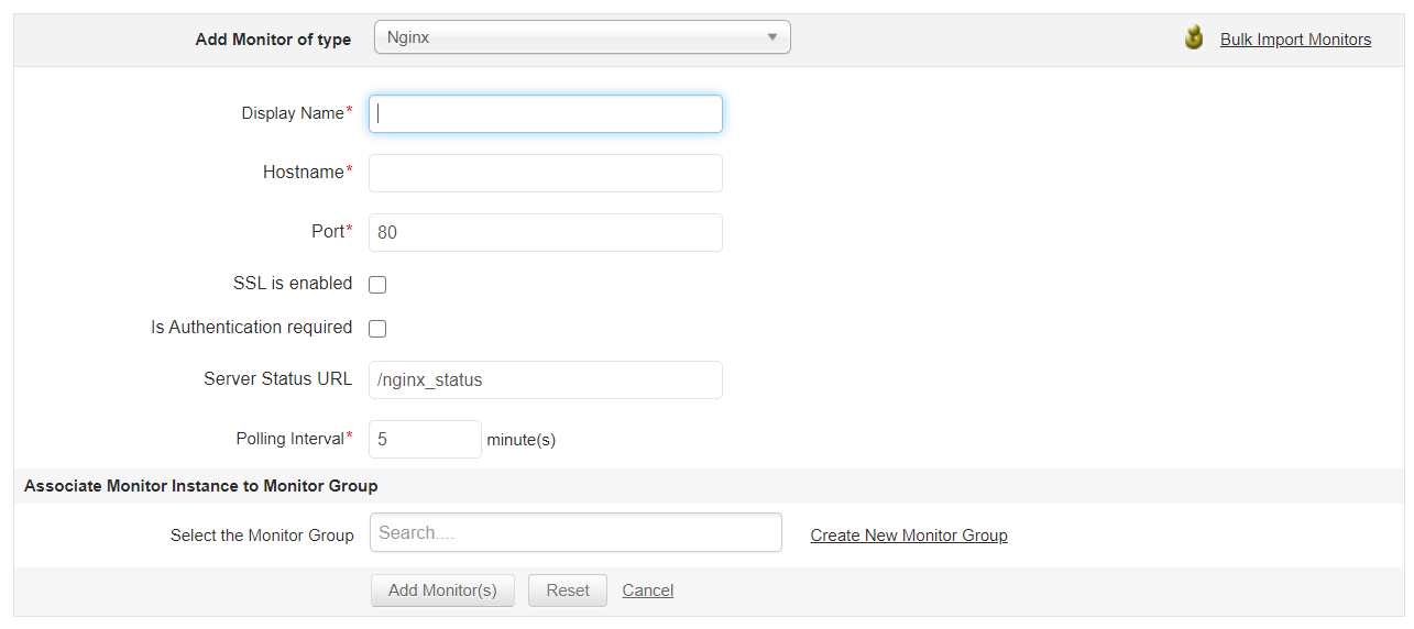 Nginx Monitoring - ManageEngine Applications Manager