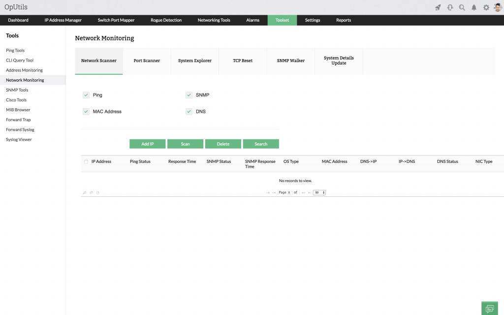 Network Tools and Utilities - ManagEngine OpUtils