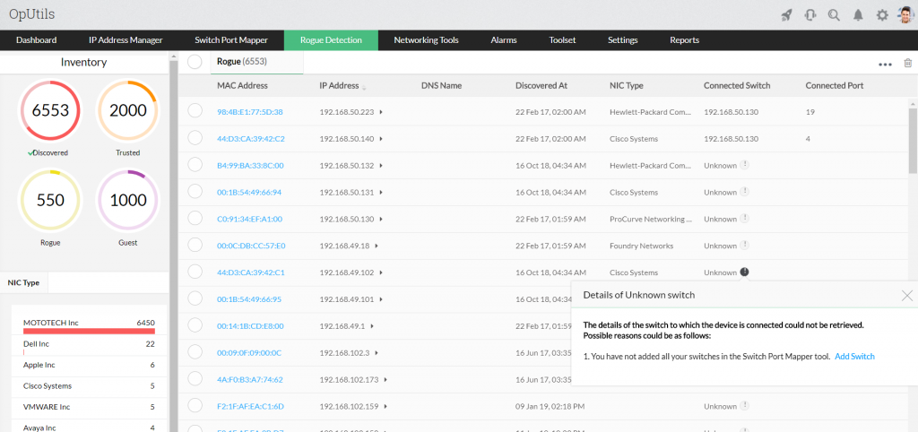 Network IP Tools - ManagEngine OpUtils