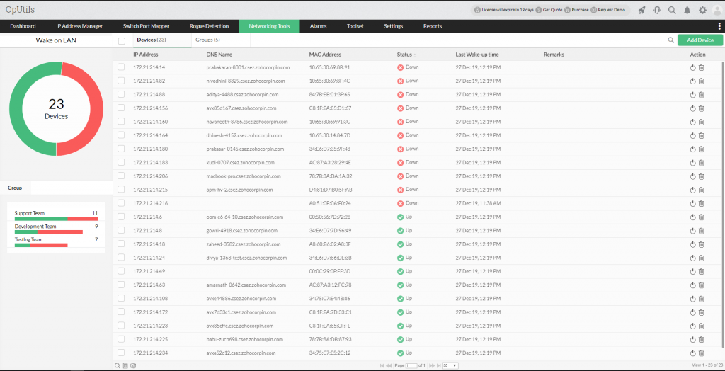 Network Tools Software - ManagEngine OpUtils