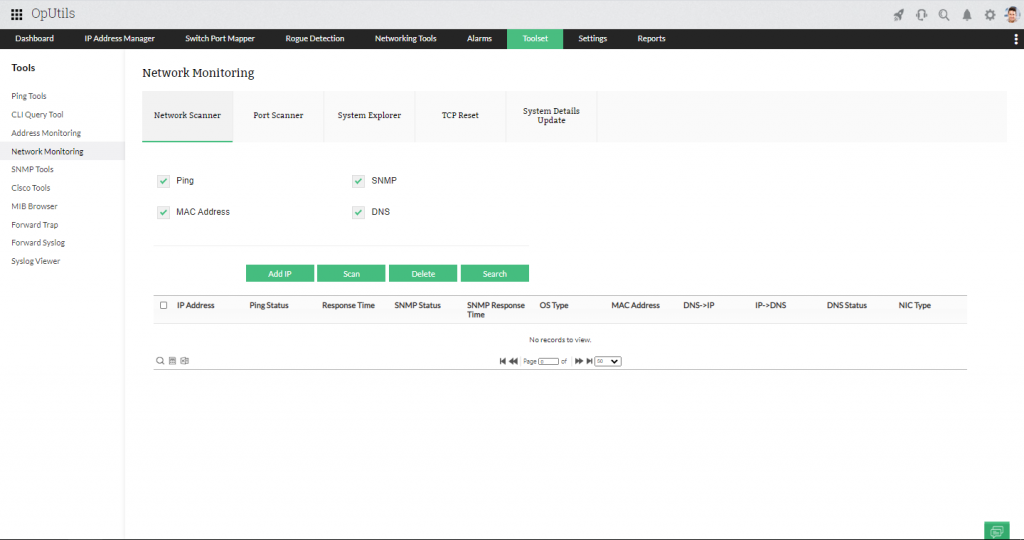 Download de ferramentas de IP - ManageEngine OpUtils