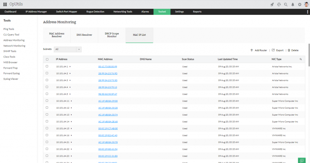 Advanced IP Tools - ManageEngine OpUtils