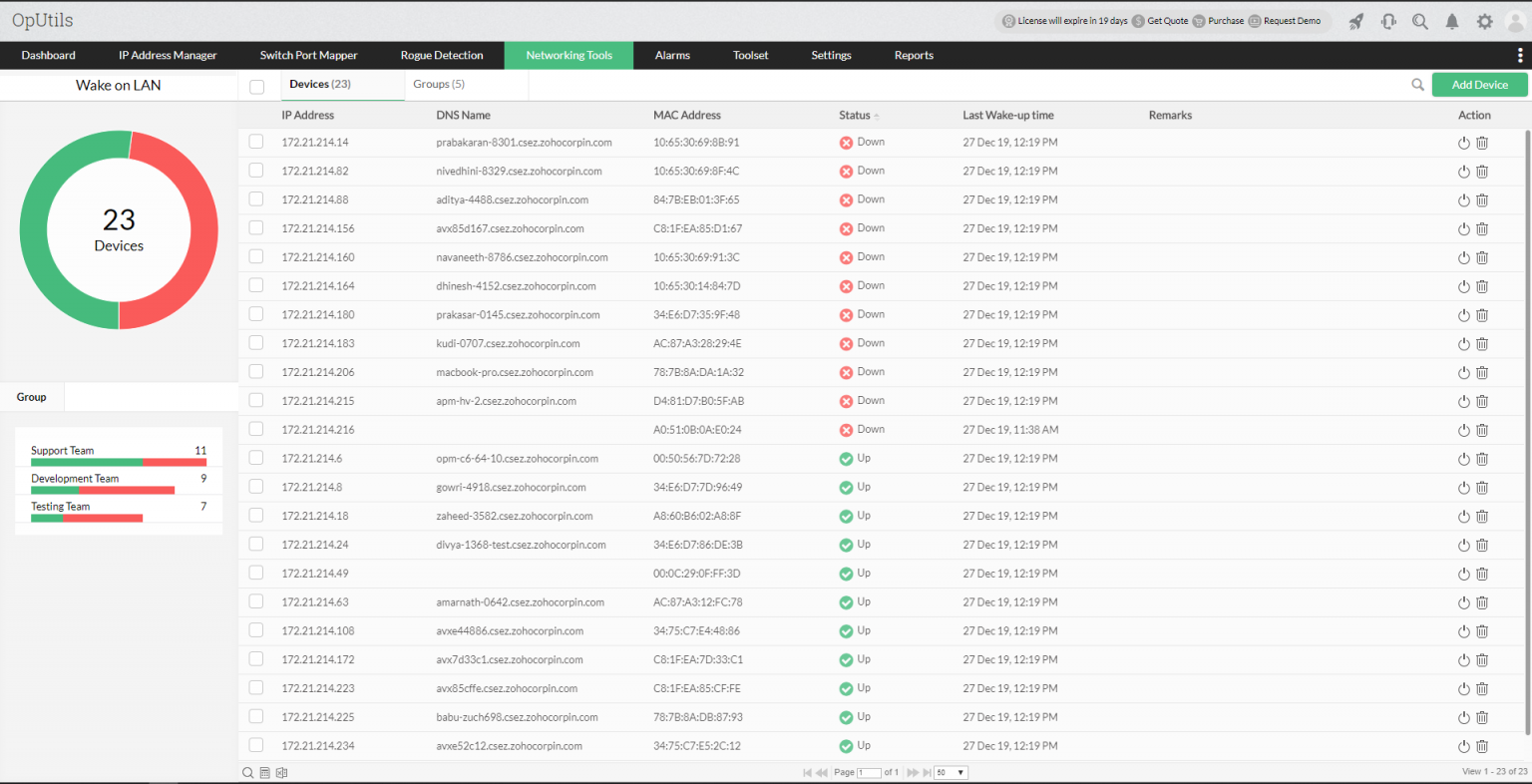 Wake on LAN with IP address manager A holistic approach to remote