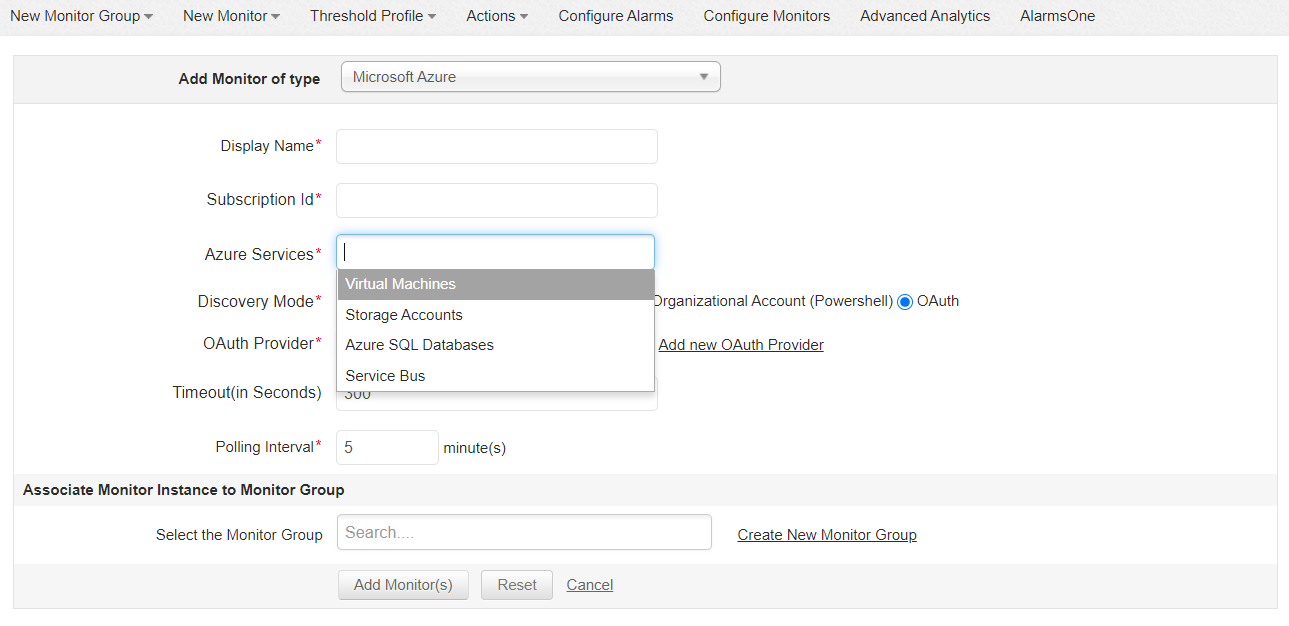 Azure Monitoring Tools - ManageEngine Applications Manager