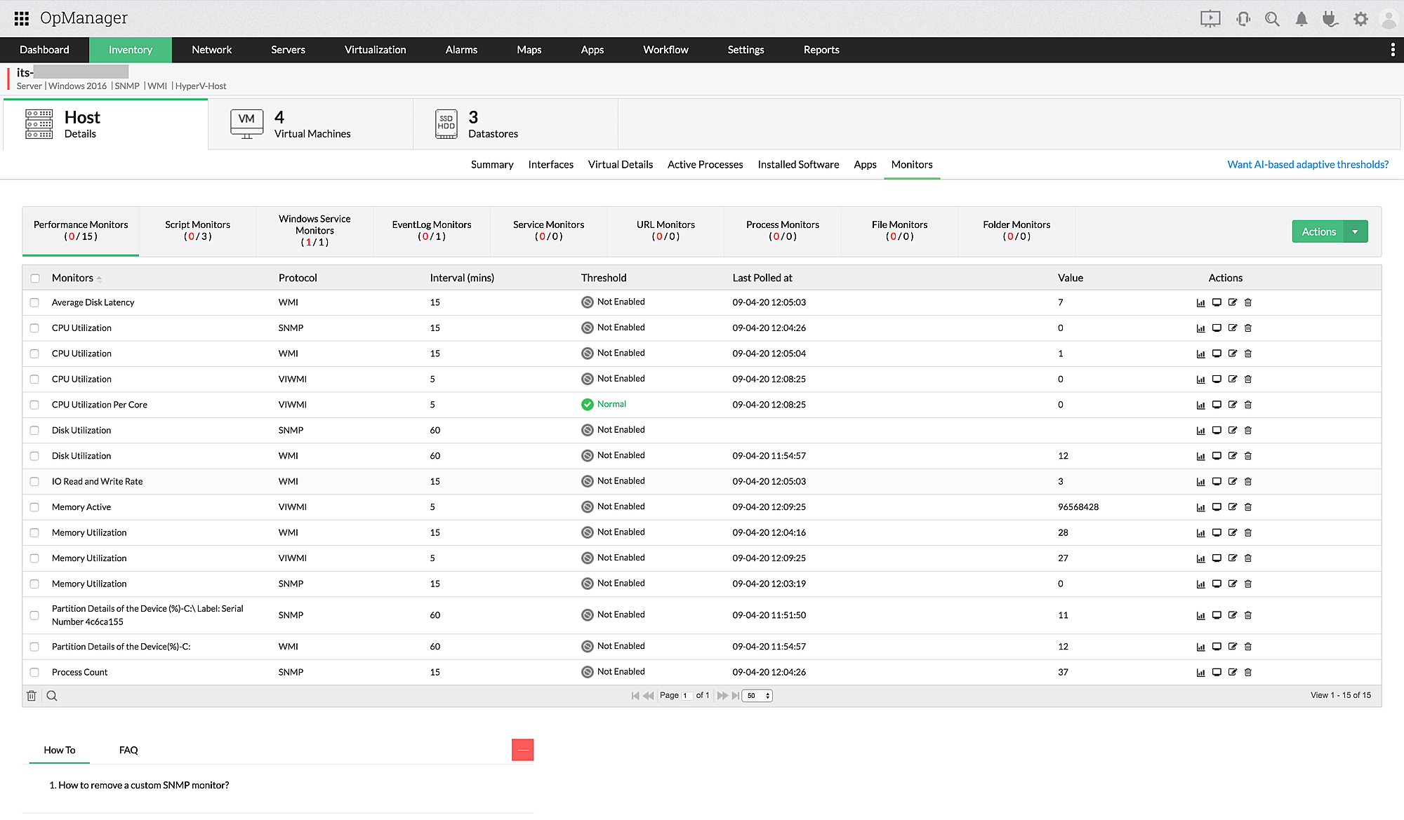 Hyper-V Performance Monitoring Software - ManageEngine OpManager