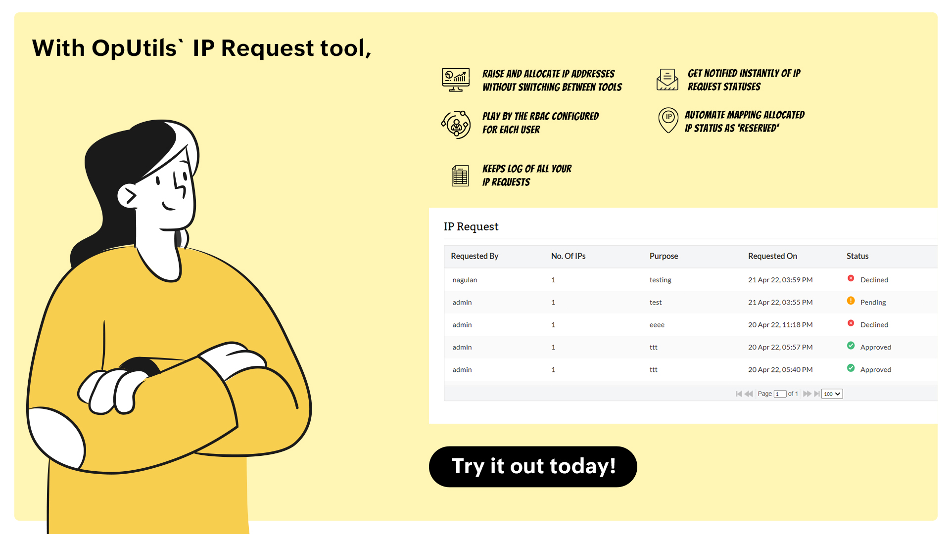 IP Request tool | ManageEngine OpUtils