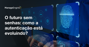 digital sendo acessada por um computador, indicando o acesso sem senhas convencionais