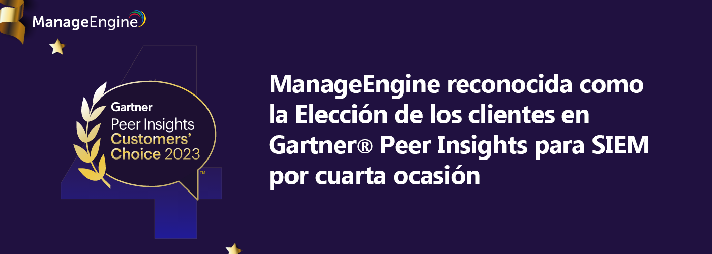 ManageEngine reconocido Gartner Peer Insights Customers’ Choice 2023 "Voice of the Customer"