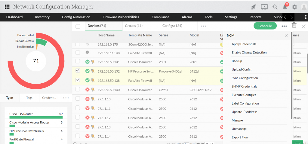 Network backup tool - Instant backup