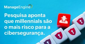 Dados com símbolos de cibersegurança e uma fechadura e um dado fora da linha com o perfil de uma pessoa.