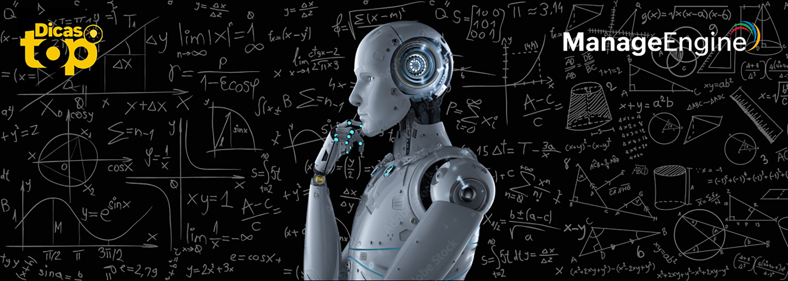Imagem ilustrativa representando um robô em processo de aprendizado.