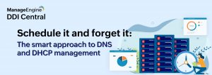 ManageEngine DDI DNS DHCP IPAM- Scheduling DNS and DHCP objects. Create now Schedule later