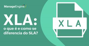 Fundo verde água com XLA em destaque e o título ao lado: XLA: o que é e como se diferencia do SLA?