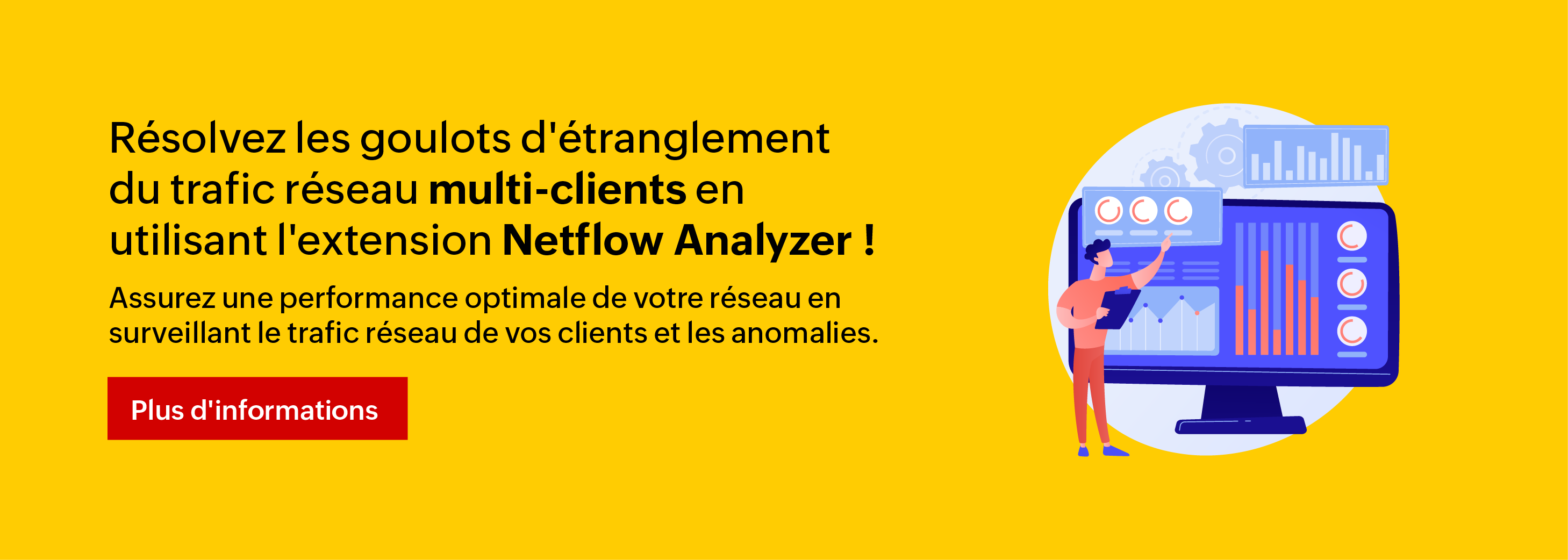 Relevez les défis de la surveillance du trafic réseau multi-client avec la nouvelle intégration de NetFlow Analyzer dans OpManager MSP