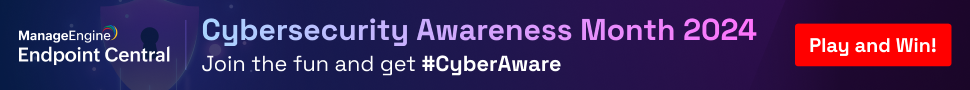 National Cybersecurity Awareness Month 2024 banner by ManageEngine