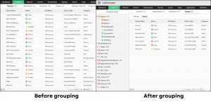 Grouping: before and after