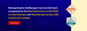 ManageEngine OpManager Sourceforge best performer fall 2024