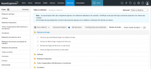 tela da solução AssetExplorer da ManageEngine