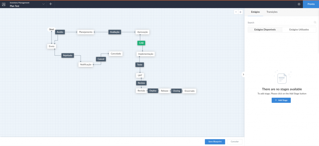 Imagem da solução AppCreator mostrando a funcionalidade drag and drop.